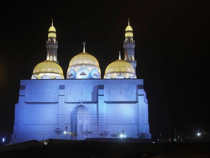 Illuminated Mohammed Al Ameen Mosque