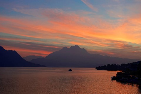 Mount Pilatus seen from Lake Lucerne