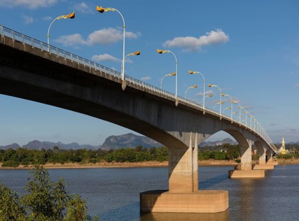 Third Thai-Laotian Friendship Bridge across the Mekong River to Laos