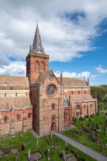 Romanesque-Norman cathedral St. Magnus with cemetery