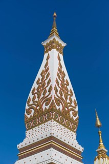 Lace of Chedi Wat Phra That Phanom decorated with golden ornaments