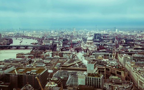 City view with St. Paul's Cathedral and Thames