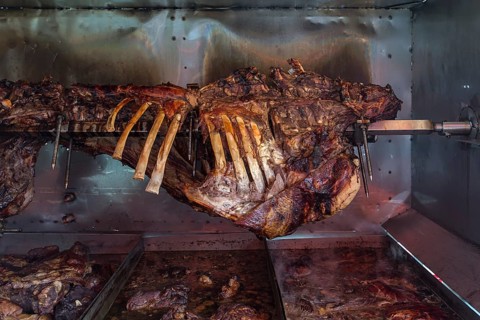 Roasted ox on a skewer