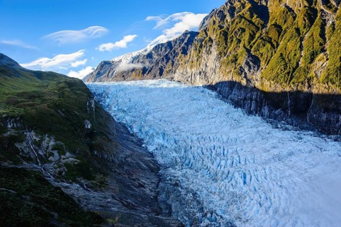 Aerial of Fox Glacier