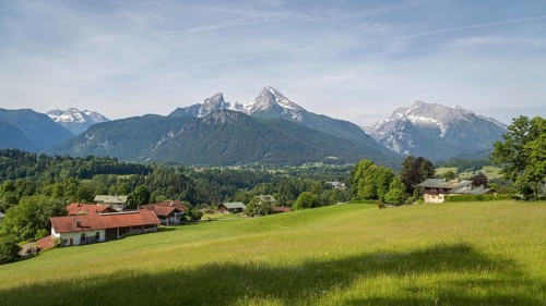 Mountain massif with Watzmann and Hochkalter