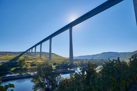 Hochmosel bridge over the river Moselle