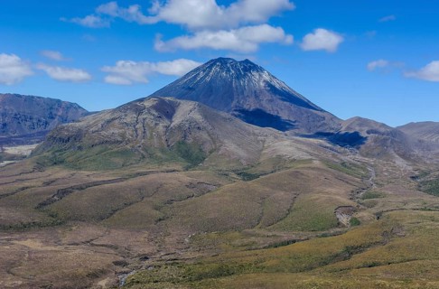 Aerial view of Mount Ngauruhoe