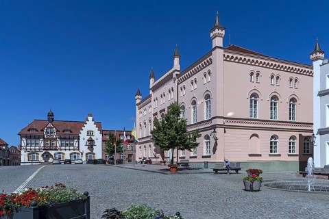 Market square with town hall from 1810