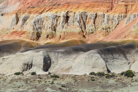 Colourful desert landscape in the Moon Valley