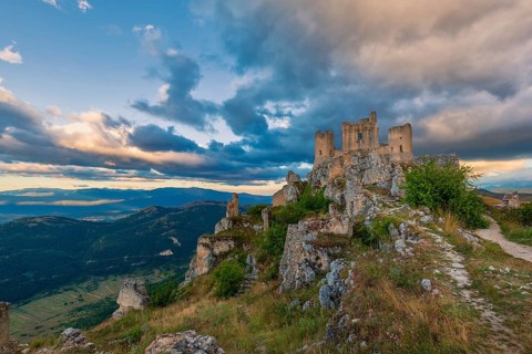 Castle Rocca Calascio at sunset