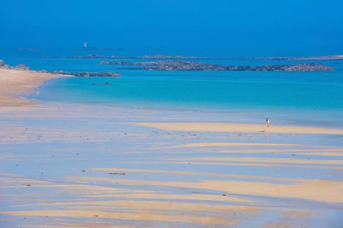 Turquoise water and sandy beach