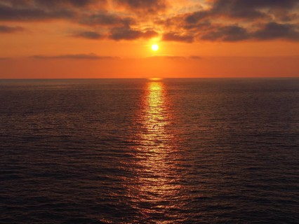Sunset over the sea
