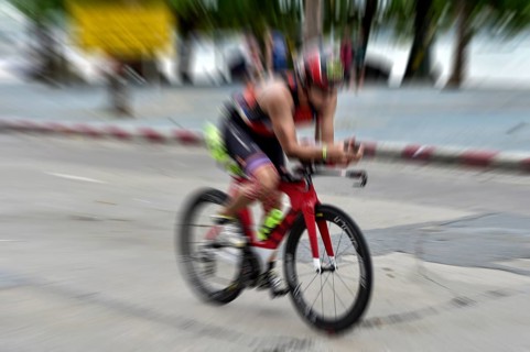 Racing cyclist at Pattaya Triathlon