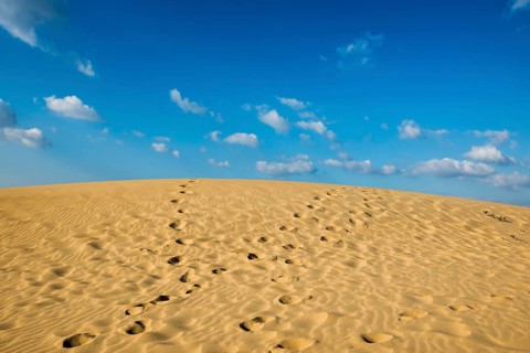 Sand dunes and blue sky