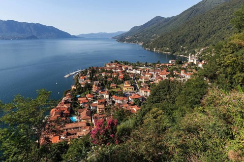 View of Cannero Riviera and Lago Maggiore