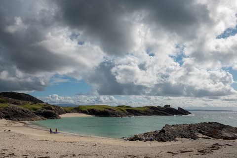 Sandy beach Clachtoll Beach