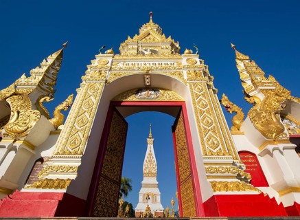 Entrance gate to the Chedi of Wat Phra That Phanom