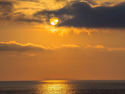 Sunset over the sea