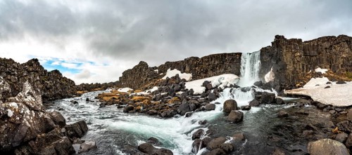 Oxararfoss Waterfall