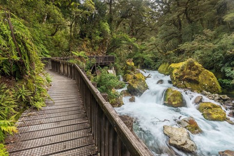 Wooden footbridge at Marian Falls