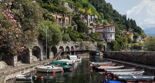 Small marina in Cannero Riviera