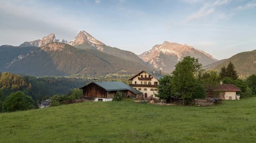 Mountain massif with Watzmann and Hochkalter
