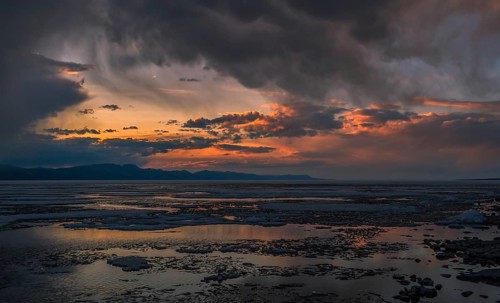 Dusk at the Khuvsgul Lake