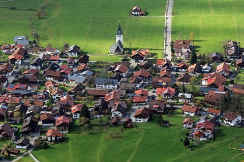 View of Bad Oberdorf in the Ostrachtal