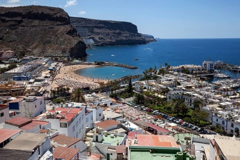 View from Mirador Mogan on town and coast