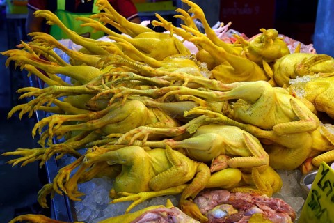 Fresh Chickens at Banzaan Fresh Market