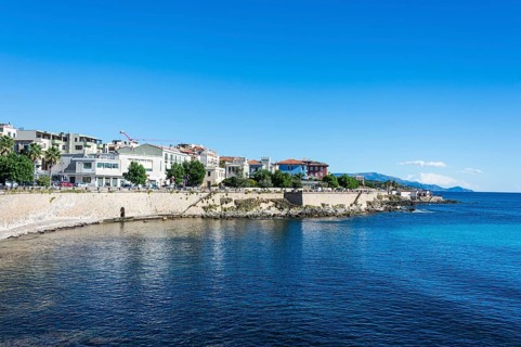 Ocean promenade in the coastal town of Alghero