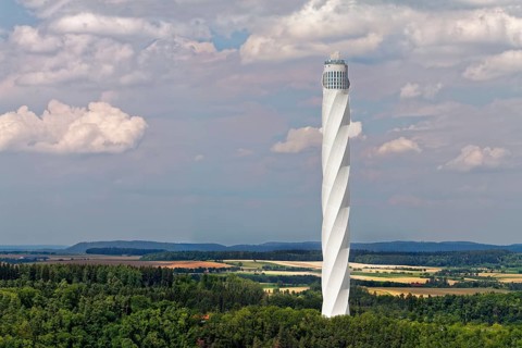 Thyssenkrupp test tower for elevators with visitor platform