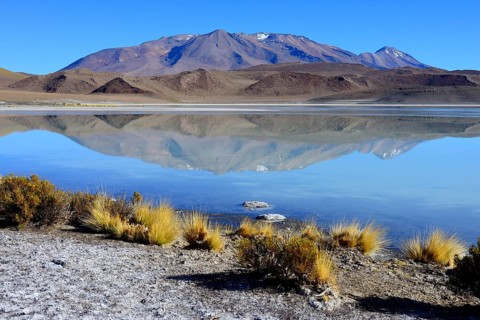 Mountain reflected in the Laguna Ramaditas