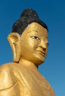 Close-up of statue at Min-kha-maung Temple