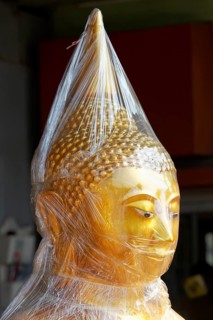 Buddha statue in foil