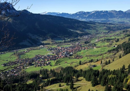View of Bad Hindelang in the Ostrachtal