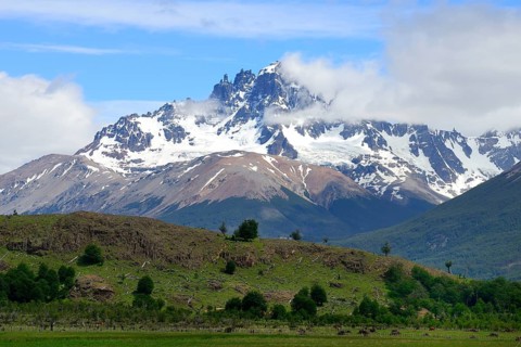 Cerro Castillo with clouds