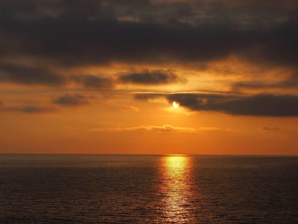 Sunset over the sea