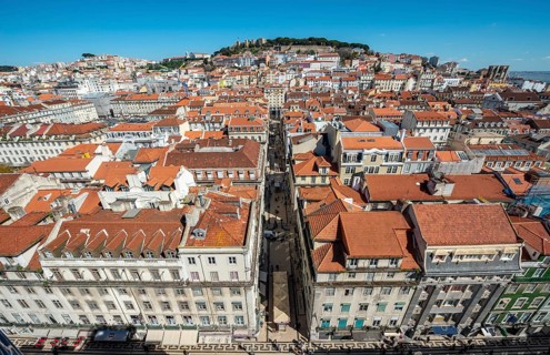 View over the city from Elevador de Santa Justa