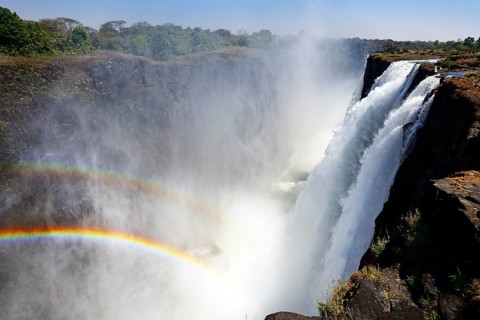 Double rainbow over Victoria Falls