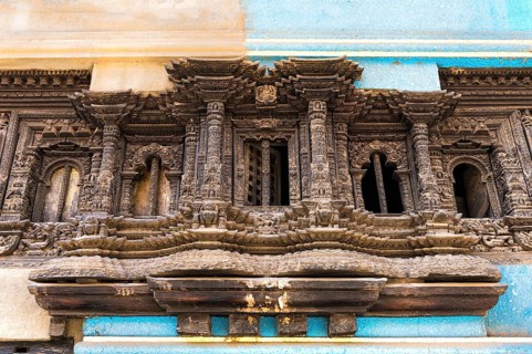 Carved wooden windows