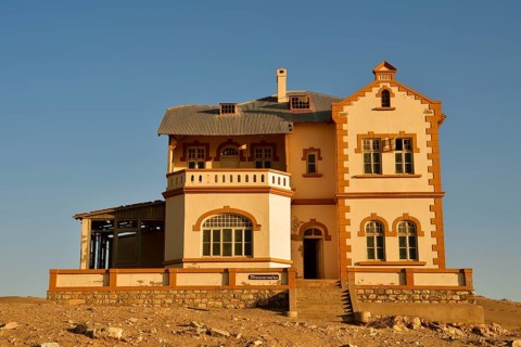 Decaying house of the mine manager of the former diamond town Kolmanskop