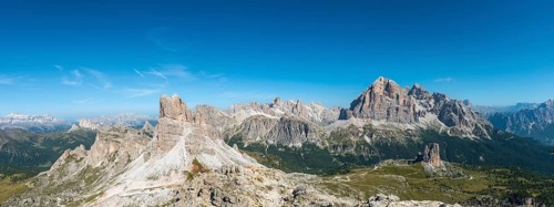 View from the top of Nuvolau to the mountain range