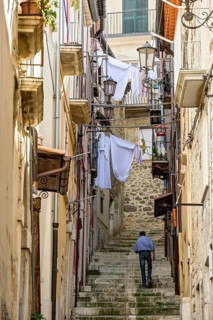 Narrow alleyway with stairs