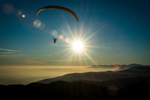 Paragliding over Monte Grappa