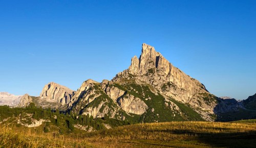 Sassa di Stria peak in the morning light
