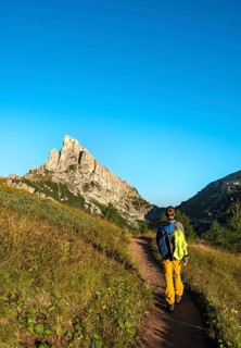 Hiker on a hiking trail