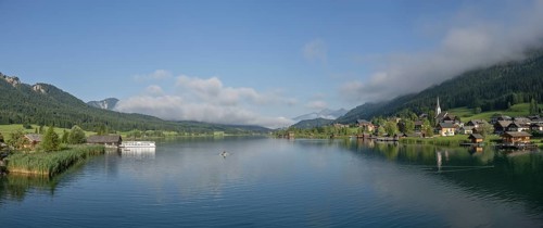 View over lake Weissensee