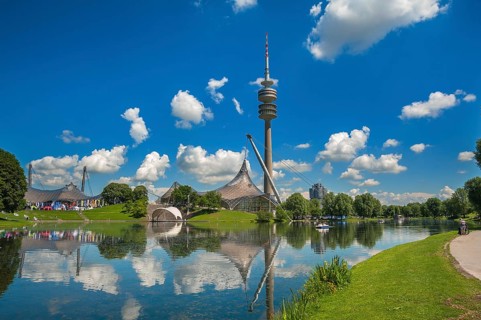 Olympic park with Olympic tower