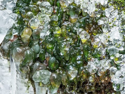 Iced waterfall in winter